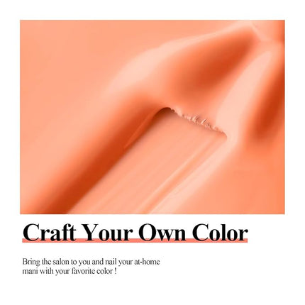 Imtiti Coral Orange Gel Nail Polish, 15ml Neon Orange Color Gel Polish Soak Off LED Nail Polish Nail Art Design Manicure Salon DIY at Home