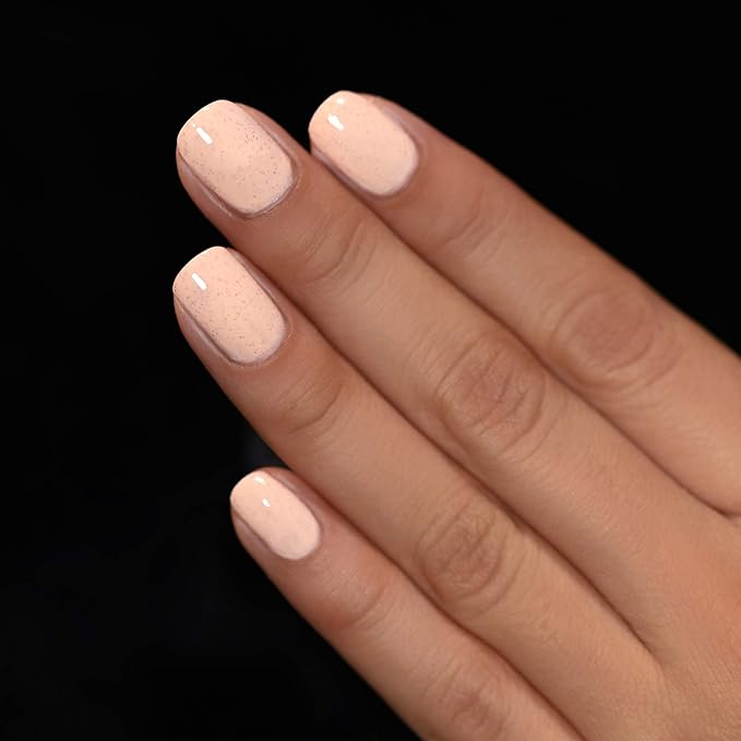 ILNP Cottontail - Soft Apricot Speckled Nail Polish, 7-Free, Non-Toxic, Vegan, Cruelty Free, 12ml