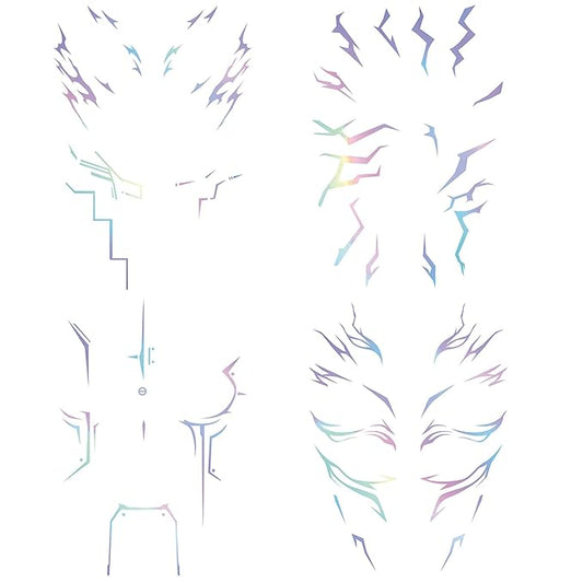 4 PCS Temporary Tattoos,Cosplay Tattoos Stickers,Cosplay Accessories for Cosplay, Halloween and Party Makeup