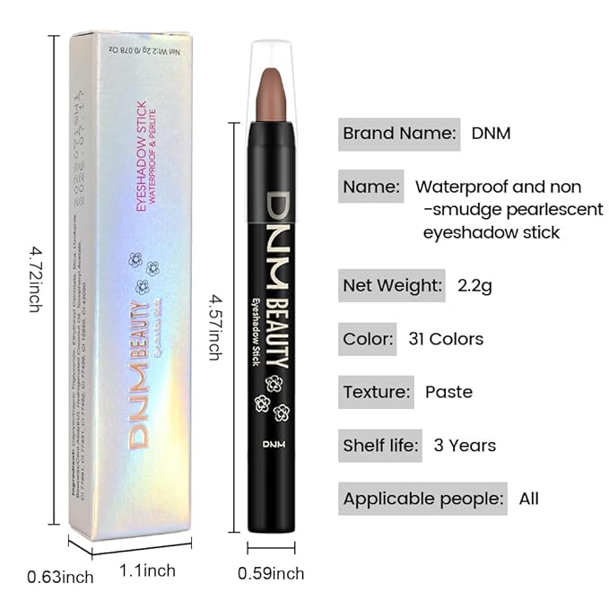 Brown Matte Cream Eye Shadow Stick Makeup for Women, Brown Matte Eyeliner Pencil Eyeshadow Brightener Stick for Eyes, Waterproof Eyeshadow Applicator Blendable sombras para ojos 75#