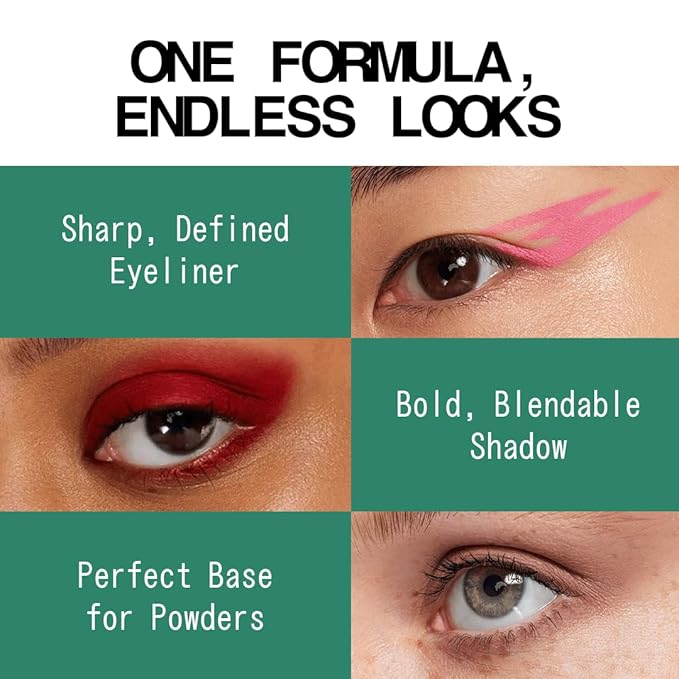 about-face Matte Fluid Eye Paint Crocodile Rock – High-Pigment Liquid Eyeshadow, Long-Lasting, No-Budge Matte Finish, Vegan & Cruelty-Free (Intense Teal)