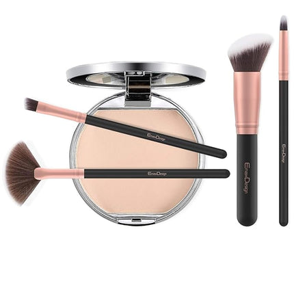 Makeup Brushes 17 Pieces Premium Synthetic Foundation Brush Powder Blending Blush Concealer Eye Face Liquid Powder Cream Cosmetics Brushes Kit (Rose Gold)