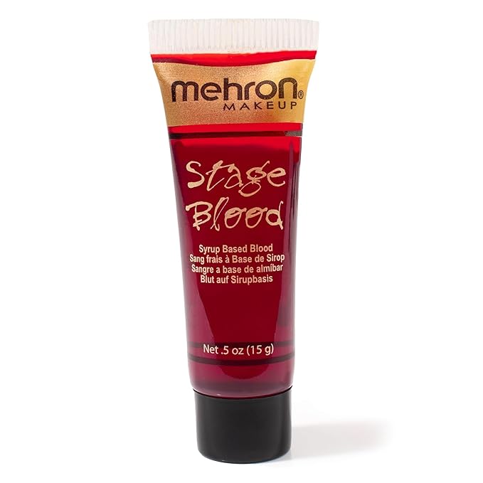 Mehron Makeup Stage Blood | Realistic For Halloween | Washable Fake Blood for Special FX, Stage & Screen, Halloween, & Cosplay (Bright Arterial)
