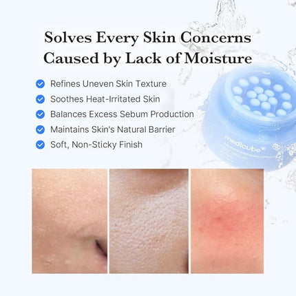 medicube Capsule Cream with Hyaluronic Acid | 120H Lasting Hydration, Barrier Care, Calming Daily Facial Moisturizer For All Skin Types | Panthenol & Ceramides | Korean Skincare, 1.94 oz