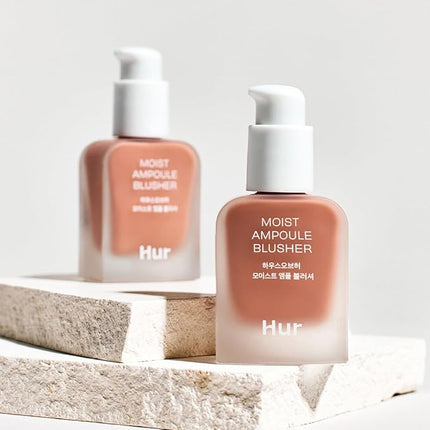 House of Hur Moist Ampoule Blusher with 50% Moisture Essence | Hydrating & Long-Lasting Blush | 0.33 fl. oz. (9 Shades) - Nude Beige