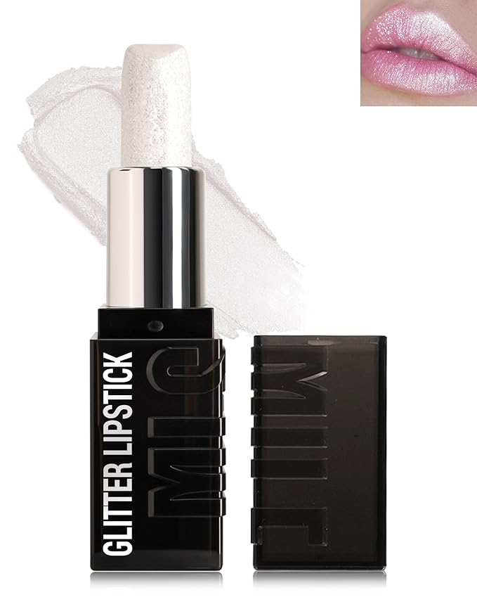 Diamond Glitter Matte Lipstick,Long Lasting Waterproof Metallic Sparkling High Pigment Non-Stick Cup Lip Stain Tint Lip Gloss, Full-Coverage Lipgloss,Halloween Lip Makeup Gift for Women Girl-01