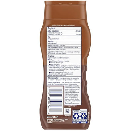 Coppertone Tanning Sunscreen Lotion, SPF 15, Broad Spectrum, Water Resistant | Vitamin E Enriched | Free of Harmful Chemicals | 16 Fl Oz | Pack of 2