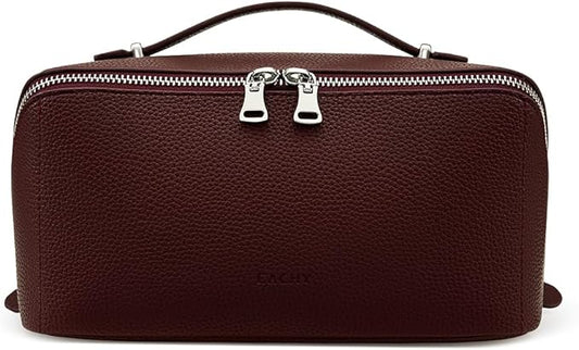 EACHY Makeup Bag,Large Capacity Travel Makeup Bag,Waterproof Portable Open Flat Toiletry Bag Cosmetic Bag with Divider and Handle