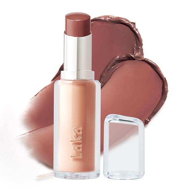 Laka 24HR Bonding Glow Lipstick, 3.7g/0.13oz., Long Lasting High-Shine Lipstick with Rich Color & Glassy Finish (#213 Jeff)