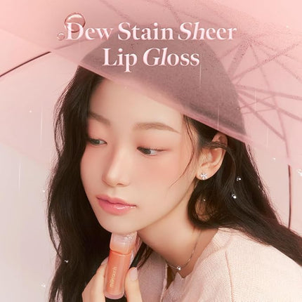 MILKTOUCH Dew Stain Sheer Lip Gloss Stocking Stuffers, Christmas Gifts (02 Bubbly Pink, 0.14 Fl Oz (Pack of 1))