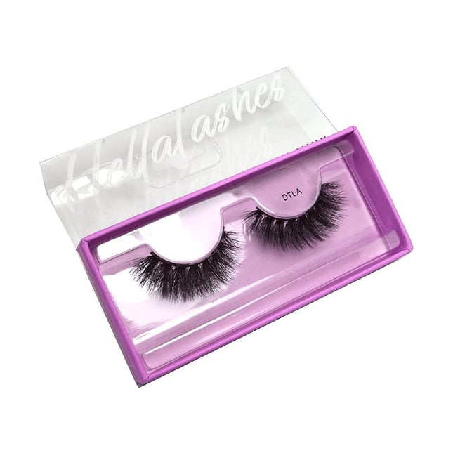 KARA BEAUTY Style L8 Hellalashes 8D Faux Mink Lashes Lightweight Synthetic Fiber in 8 Dimensional Layers DTLA - Super Playful, Dramatic Curl, 1 Pair