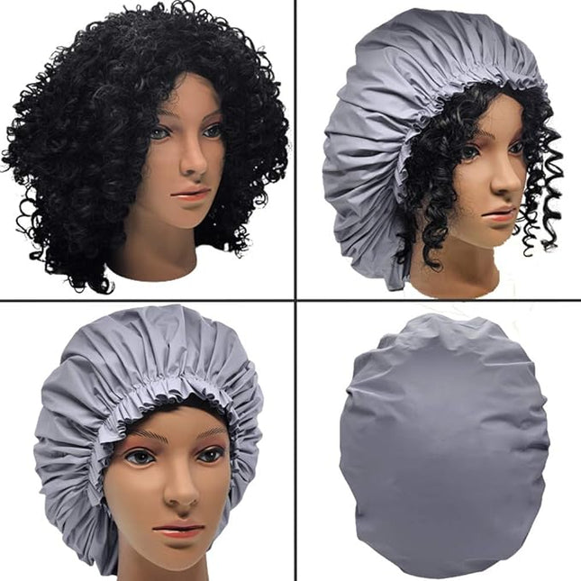 ELEBOX Premium Collection Super Jumbo Shower Cap Grey