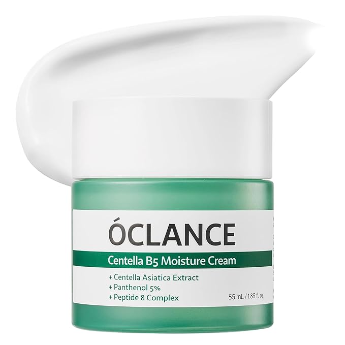 Centella B5 Moisture Cream, Daily Hydrating & Smoothing Face Moisturizer with Panthenol, Centella & 8-Peptide Complex for Skin Barrier, Korean Skincare, Fragrance-Free, 1.85 fl. oz (55ml)