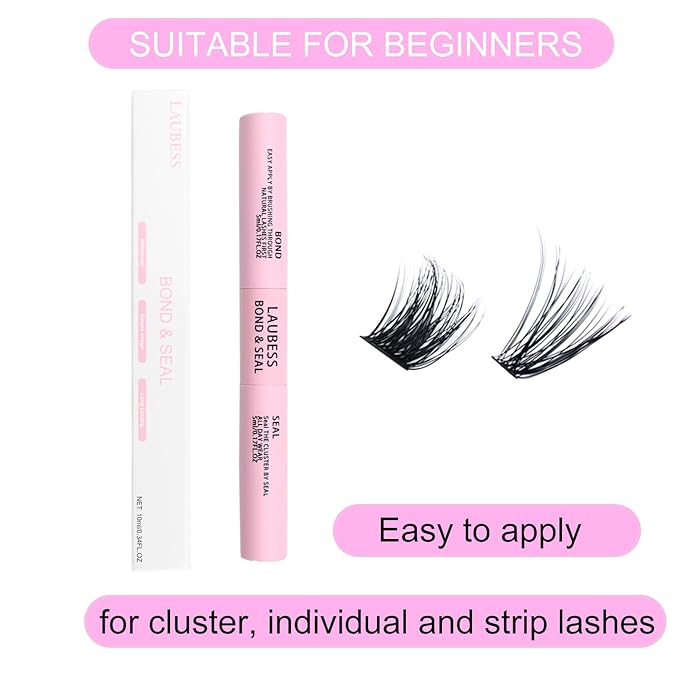Lash Bond and Seal Mascara for Long Lasting Waterproof Eyelash Extensions - 5ml+5ml