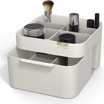 Joseph Joseph 75004 Viva Makeup Cosmetic Storage Organizer with Drawer, Medium, Shell
