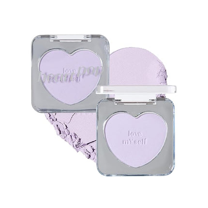 ETUDE Heart Pop Blush, Cool Lavender Cheek Color, Natural Highlight & Glossy Finish, Lightweight Formula, Compact 0.2 oz – Lavender Snow