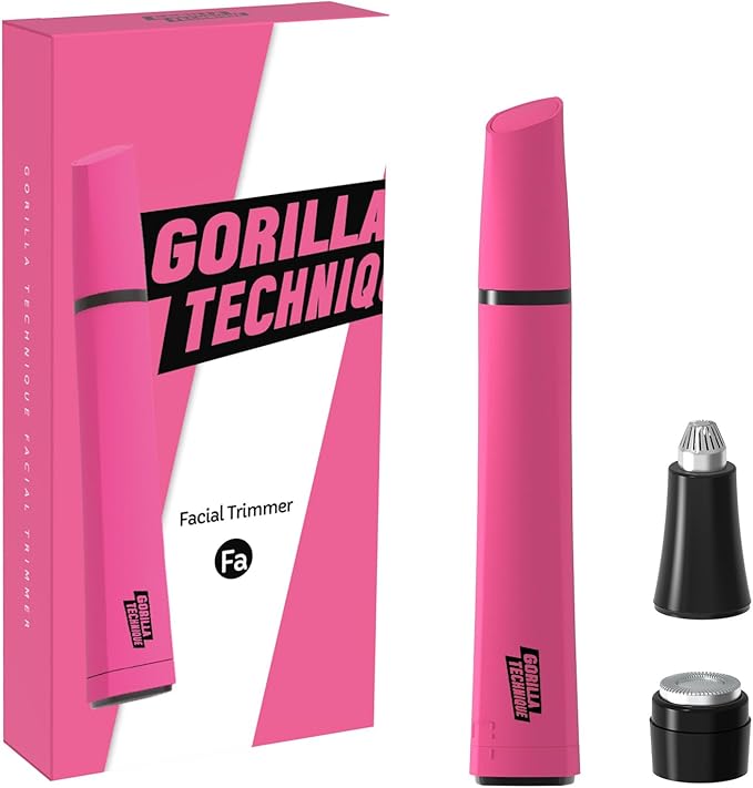 Gorilla Technique Facial Hair Removal for Women, Painless 2 in 1 Eyebrow Razor & Facial Hair Remover for Upper Lip, Chin & Peach Fuzz for Smooth Skin, K-Beauty Inspired Korean Skin Care