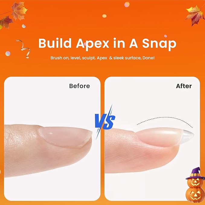 Beetles Hard Gel 8 in 1 60g Clear Scuplted Gel for Nail Extension Sculpting & Overlays High Hardness with Nail Accessories for Professional Use LED & UV Lamp Needed