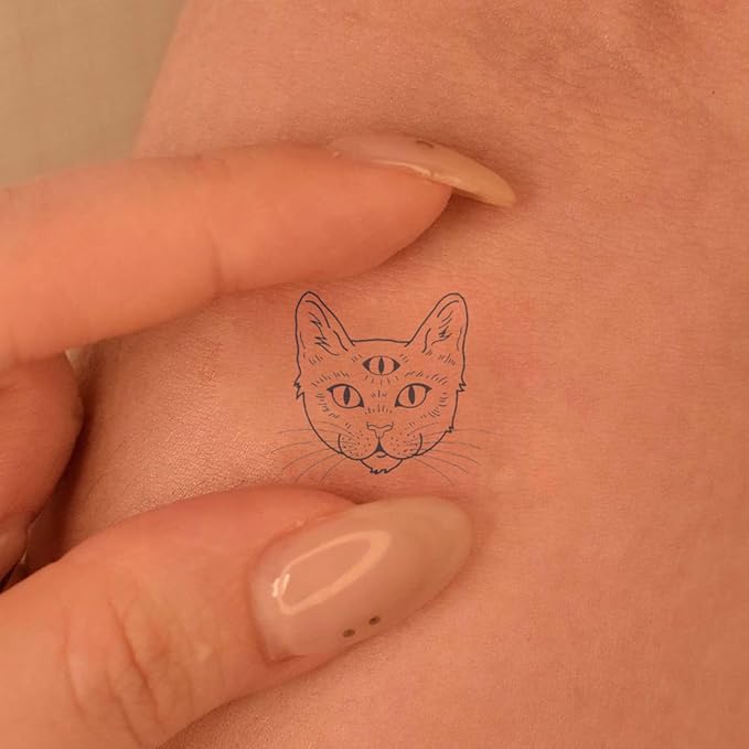 Witchy Temporary Tattoos – Spiritual Crystal, Moon, Cat, Third Eye & Dreamcatcher Fake Tattoos for Women, Healing Boho Body Art, Lasts Up to 2 Weeks