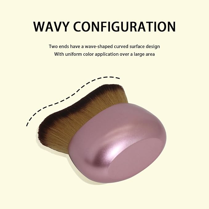 Blend & Blur Extra Large Body Makeup Brush for Self Tanner,Leg Makeup & Bronzer Self Tan Applicator, Powder, Foundation, Blusher, Bronzer，Massager for Face Gift box (Purple)