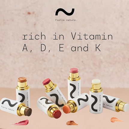 fierce nature Selfie Stick Tallow Balm – 3-in-1 Natural Beauty Stick for Contour, Blush, Lips & Face Moisturizing – Hydrating, Non-Toxic Makeup Balm (Mocha)