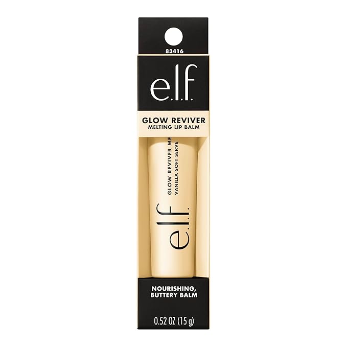 e.l.f. Glow Reviver Melting Lip Balm, Hydrating Tinted Lip Balm For A Glossy Finish & Soft, Supple Lips, Vegan & Cruelty-Free, Vanilla Soft Serve