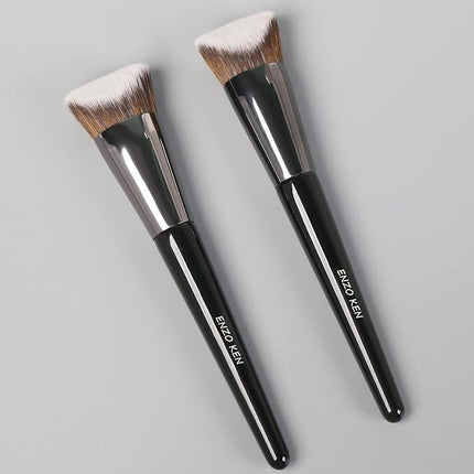 Angled Foundation Brush for Liquid Makeup, Contour Foundation Brush, Cream Contour Brushes for Makeup, Pinnacle Foundation Brushes for Cream Foundation, Makeup Brushes for Foundation.