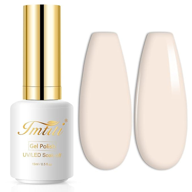 Imtiti Gel Nail Polish, Nude Beige Gel Polish, 0.5 Fl Oz