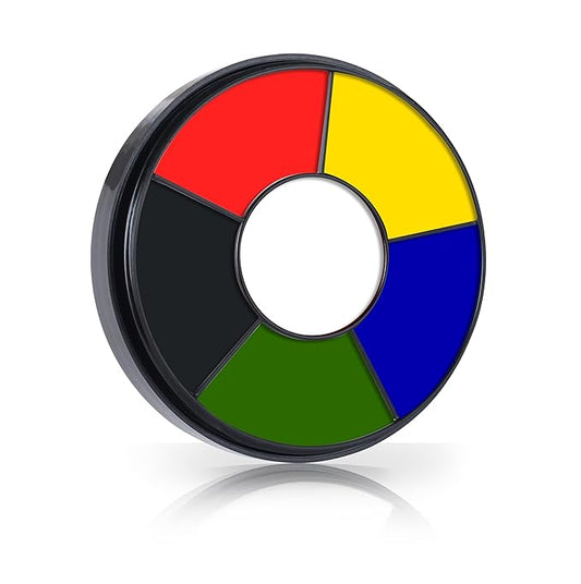 Go Ho 6 Colors Face Body Paint for Halloween Makeup,White &Black &Red&Yellow&Green&Royal Blue Face Paint,Waterproof Professional USA Flag Face Painting,Halloween Cosplay SFX Makeup Palette