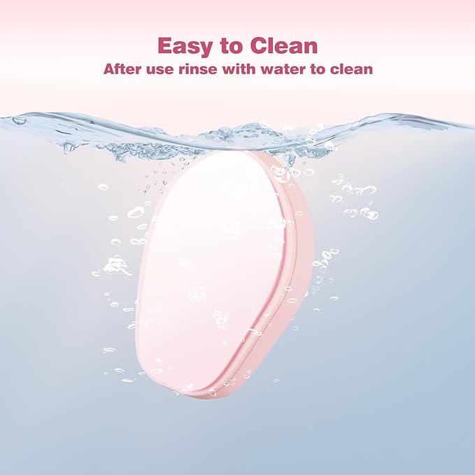 Crystal Hair Eraser for Women and Men, Reusable Crystal Hair Remover Painless Exfoliation Hair Removal Tool for Back Arms Legs (Pink)