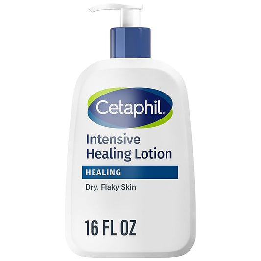 Cetaphil Intensive Healing Lotion with Ceramides 16 Oz For Dry, Rough, Flaky Sensitive Skin 24-Hour Hydration Fragrance, Paraben & Gluten Free
