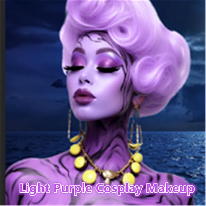 Go Ho Makeup Light Purple Cream-Blendable Stick - Purple Face & Body Paint, Safe for Halloween