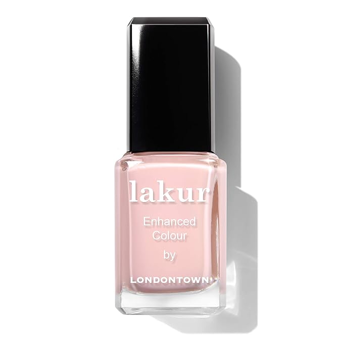 LONDONTOWN lakur Nail Polish - Chip-Resistant, Non-Toxic, Conditions & Hydrates Nails | Glossy Peachy Pink, Peach Pop, .40 fl oz