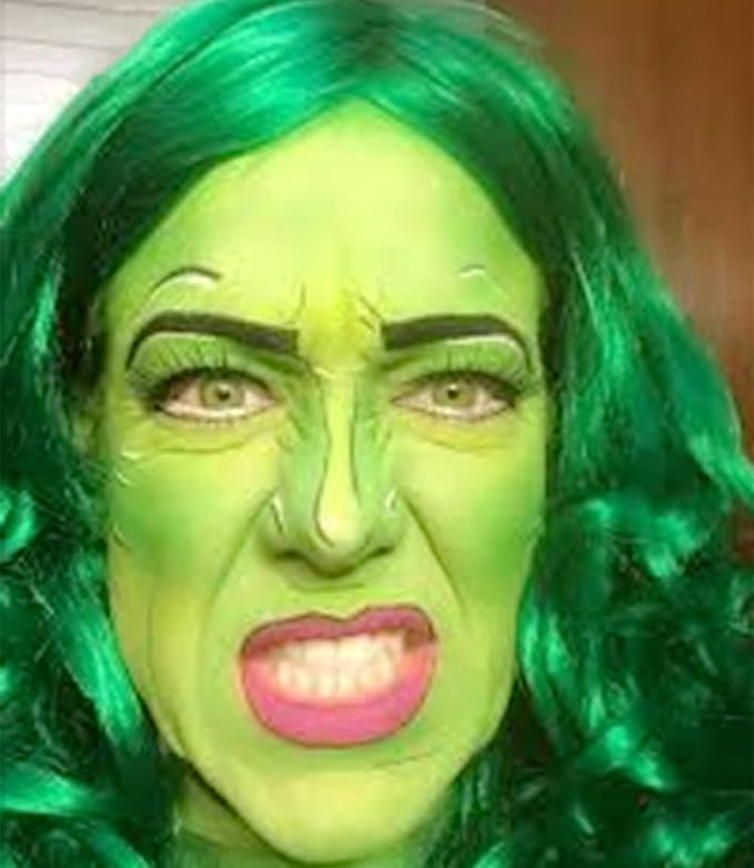 Go Ho Cream-Blendable Ogre Green Face Paint Stick (1.06 oz),Full-coverage Ogre Green Body Paint Stick for Adults Children Halloween Cosplay SFX Makeup,Waterproof