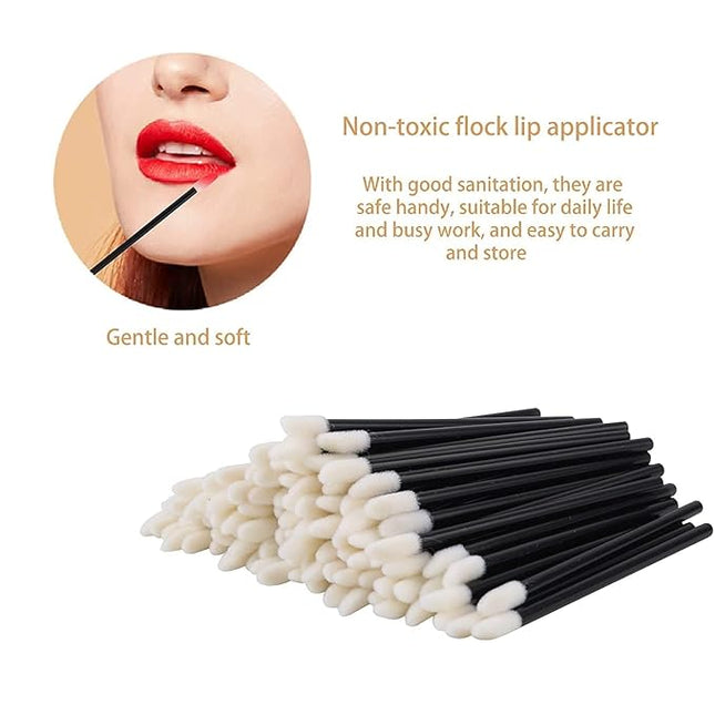 640PCS Disposable Lip Brushes Make Up Brush Lipstick Applicators Wands Makeup Applicators Brushes Lip gloss Applicators Tester Wands Tool Kits Makeup Beauty Tool Kits Black