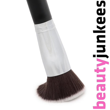 Flat Top Kabuki Foundation Brush - Beauty Junkees Large Dense Synthetic Face Makeup Brushes for Liquid, Cream, Powder Make Up, Buffing, Blending, Stippling Applicator, Brocha Para Base de Maquillaje