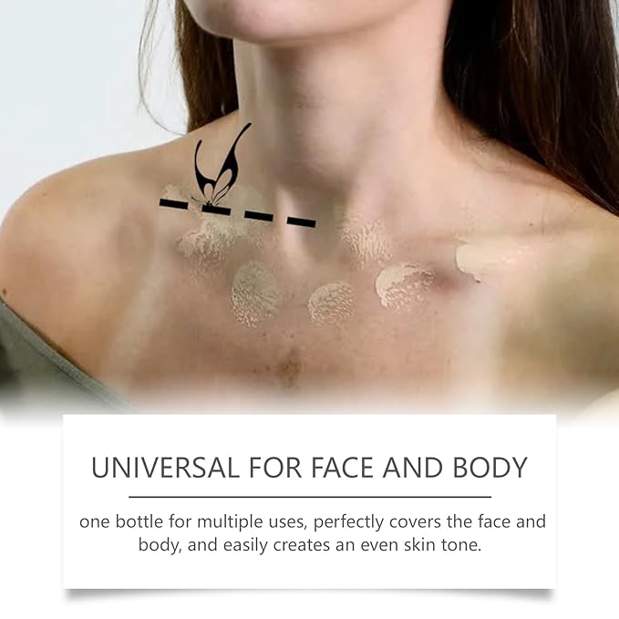 All Over Complexion Perfector, Body Coverage Perfector, Tattoo Cover-up Makeup, Transfer-Resistant Body Makeup, Long Last Body Foundation(Nature)
