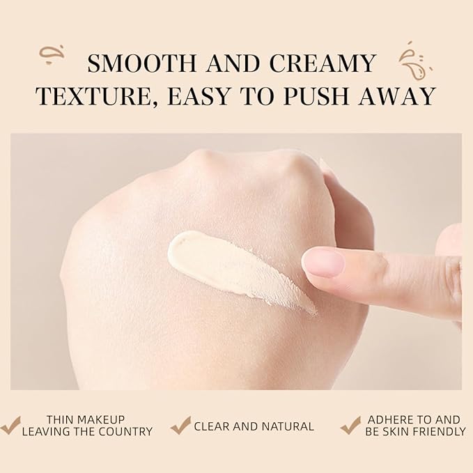 VENROCK 24HR Long-Lasting Moisturizing Liquid Foundation | Radiant, Waterproof, Concealing & Oil-Control (02# Beige, 30ml)