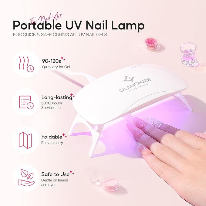 Acrylic Nail Kit for Beginners: Professional Nail Kit Set with Everything UV Light and Complete Nail Supplies Salon