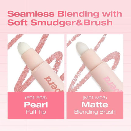 Peripera MOOD IN SHADE EYE STICK, Built-In Applicator (Smuger), Smudge-Proof, Easy Application, Creamy Shimmer Texture Eye Shadow Stick (P04 GLORY BERRY)