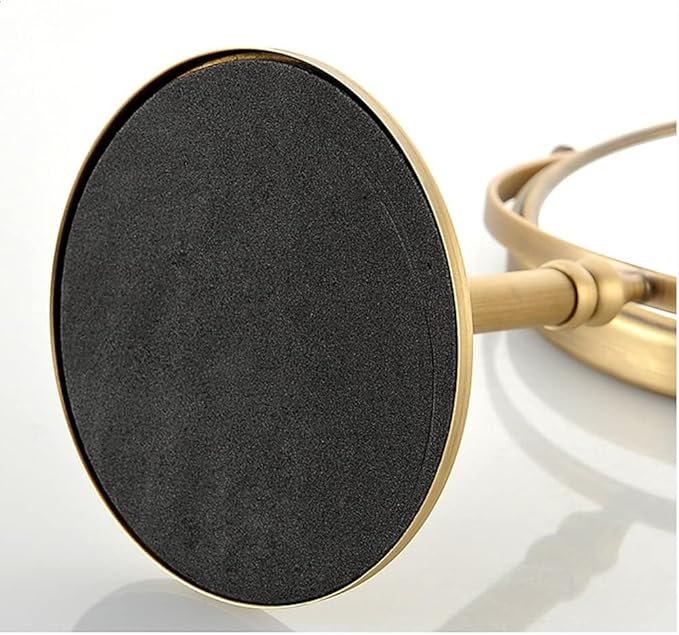 Antique Brass Makeup Mirror 1X/10X Free Standing 8 Inches 360 Swivel Dual-Sided Tabletop Makeup Mirror, Metal