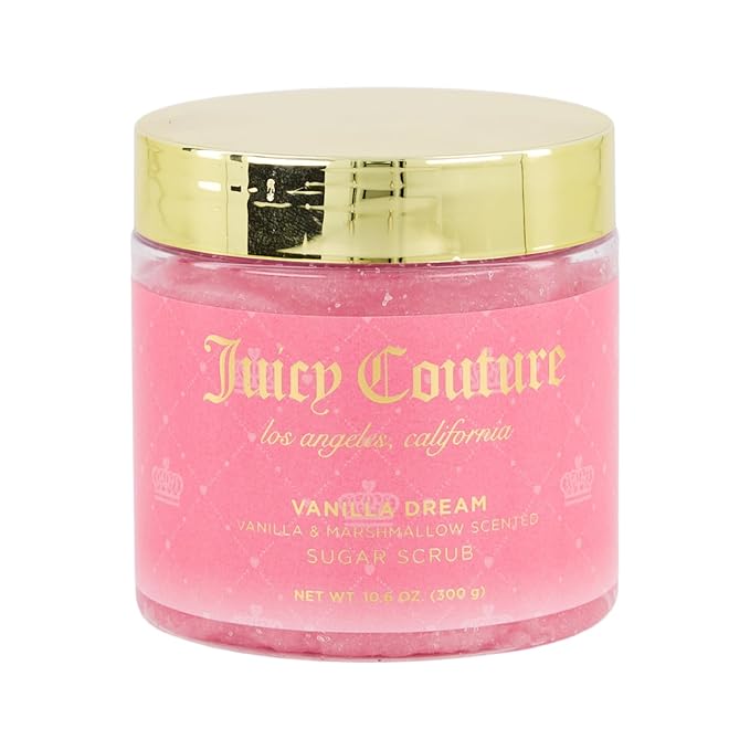 Juicy Couture Spa Sleep Set – includes Vanilla Dream Sugar Scrub, Vanilla Dream Hand Cream, & Sleep Eye Mask