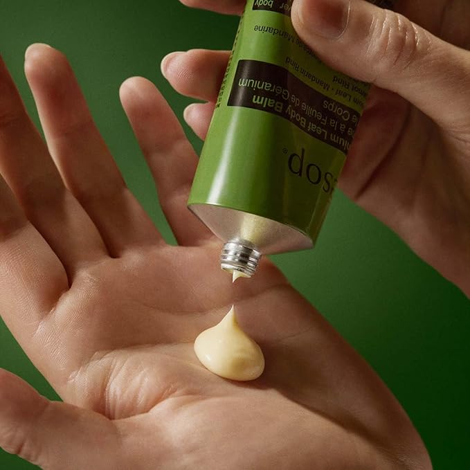 Aesop Geranium Leaf Travel Body Balm | Soften and Hydrate Skin with Nut Oils, Geranium Leaf and Citrus Extracts | 3.4oz / 100mL