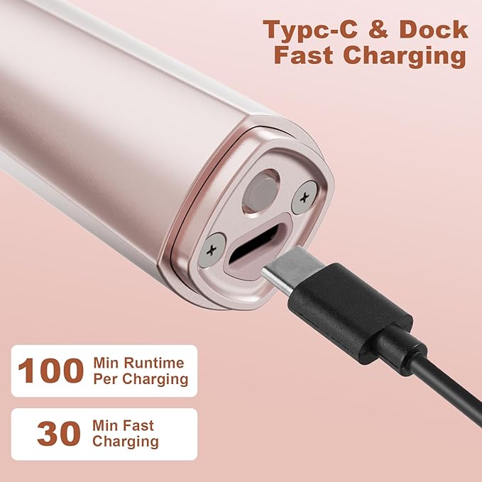 3 in 1 Women Face Shaver, Electric Eyebrow Trimmer Women Facial Hair Remover Waterproof Rechargeable Electric Shaver Razors for Face Nose Eyebrow Beard Mustache Arm Leg Armpit