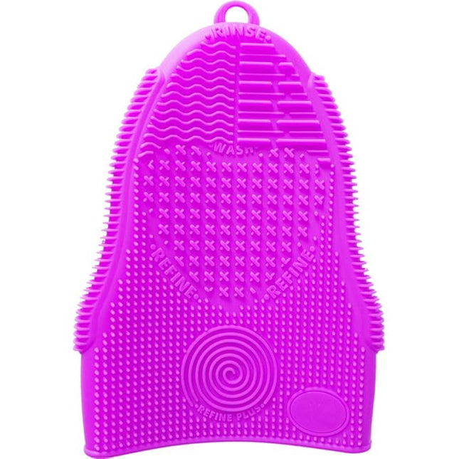 Makeup Brush Cleaner Glove Mat Mitt Silicone Cosmetic Cleaning Scrubber Tool Face Brushes and Eye Brush Washing Pad Light Purple