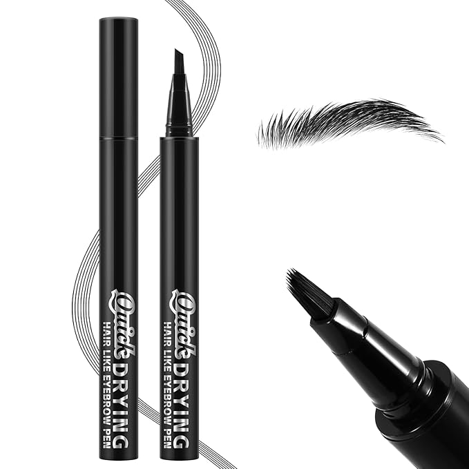 Waterproof Eyebrow Pen，Long Lasting Eyebrow Pencil，Creates Hair-Like, Natural-Looking, 3D Eyebrows,Eye Brow Makeup Pen for Women