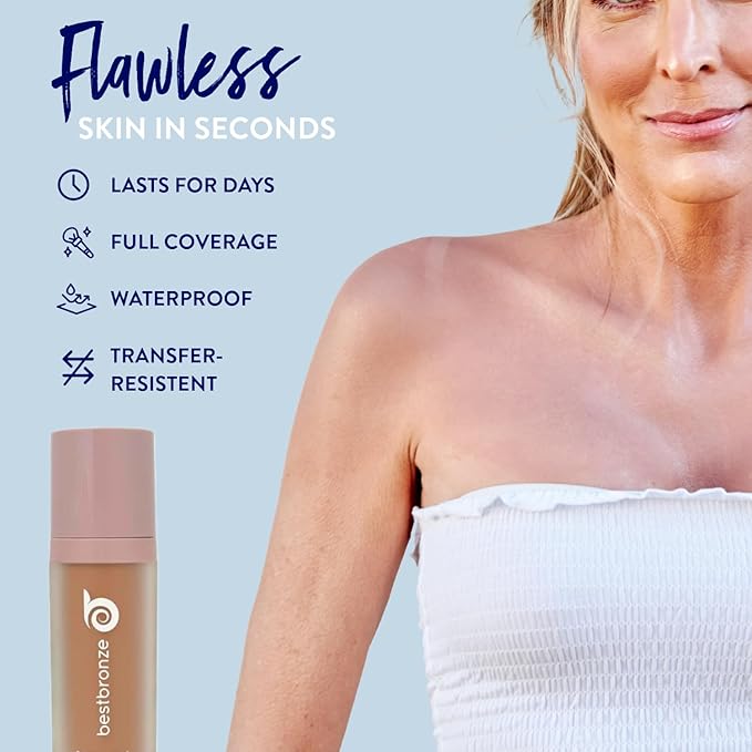 Best Bronze Bombshell Body Makeup - Tattoo Cover Up Makeup & Body Foundation Waterproof - Tattoo Concealer Waterproof for Scars, Varicose Veins Cover Up & Leg Foundation (NW58 Rich Espresso Neutral)