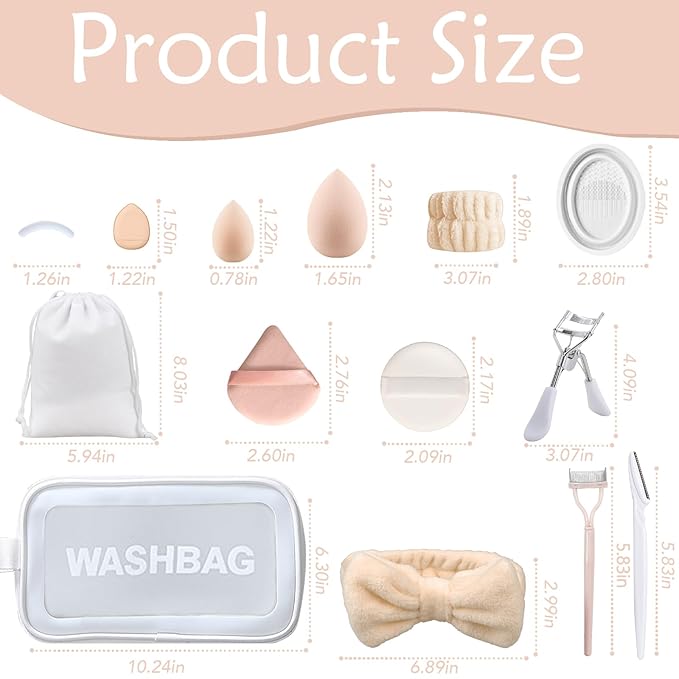 Makeup Brush Set, 52Pcs Makeup Tool Set Premium Synthetic Foundation Concealers Powder Eye Shadows Makeup Brushes Kit for for Beginner Professional, Beige