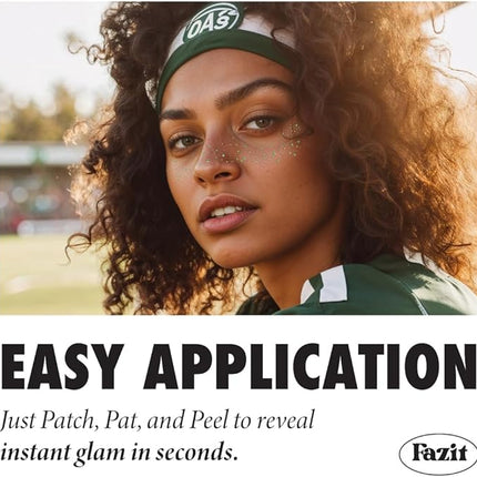 Fazit Makeup Patches - Green Speckles - Glow Up Make-Up Patches - Cute Glitter Makeup Accessories for Women - Cosmetic Glitter for Face