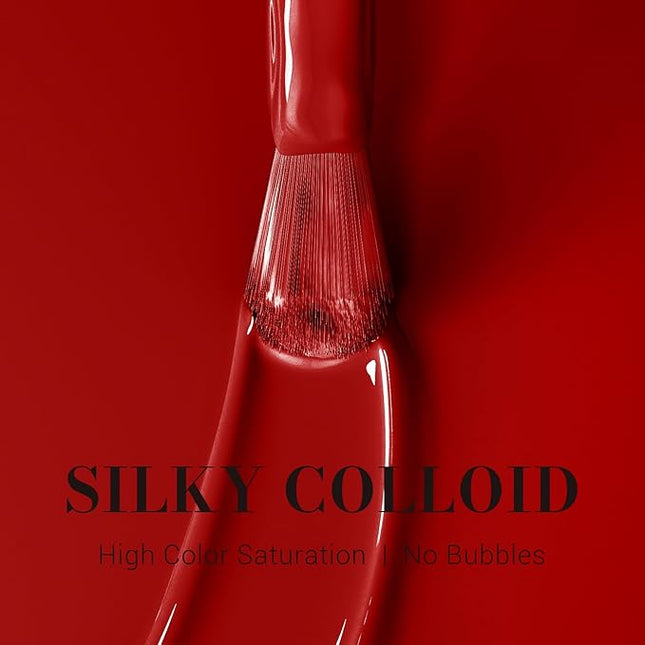 MelodySusie Cherry Red Gel Nail Polish,0.5 Fl Oz Soak Off UV LED Ruby Dark Red Gel Polish Christmas Gift for Women Nail Art Manicure Salon DIY Nail Design Decoration at Home-072-A2806